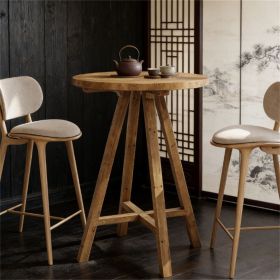 Old SKU:D01027H7NJW    Round bar table, bar table, small bar table, outdoor coffee table, with sturdy design