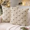 Christmas Tree Decorative Pillow Covers Faux Fur Wool Throw Pillows Soft Plush Cushion Covers Set of 2 Xmas Home Decor Winter Holiday for Sofa Couch L